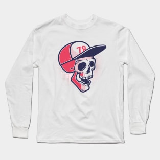 Skull in a baseball cap Long Sleeve T-Shirt